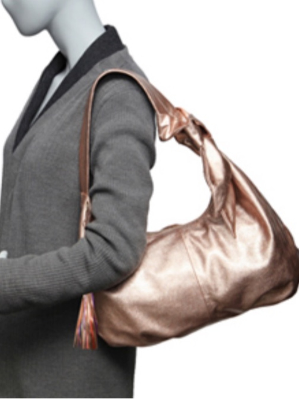 🟠NWT ORVIETO by Estel Park “Bella Lucido” Leather Shoulder Bag in Indian Copper - Picture 13 of 13
